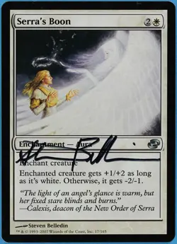 Serra's Boon Planar Chaos NM White Uncommon Artist Signed CARD (s1956) ABUGames - Image 1