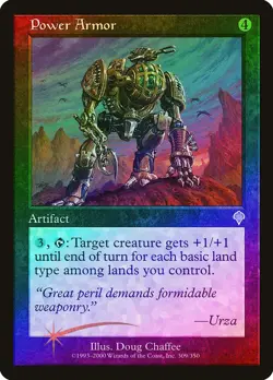 Power Armor FOIL Invasion PLD Artifact Uncommon MAGIC GATHERING CARD ABUGames - Image 1