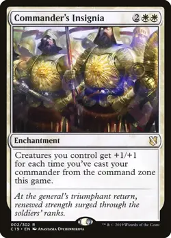 Commander's Insignia Commander 2019 NM White Rare MAGIC GATHERING CARD ABUGames - Image 1