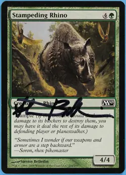 Stampeding Rhino Magic 2010 / M10 NM Common Artist Signed CARD (s2012) ABUGames - Image 1