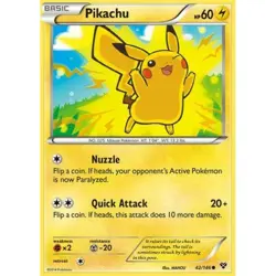 POKEMON CARD PIKACHU 42/146 NO 025 MOUSE POKEMON TCG CCG - Image 1