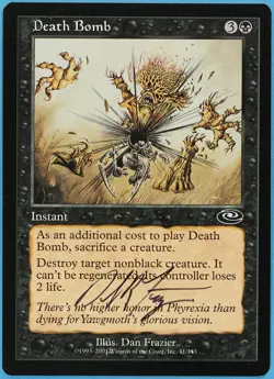Death Bomb Planeshift NM Black Common Artist Signed CARD (s2470) ABUGames - Image 1