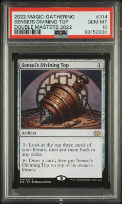 2022 MTG DOUBLE MASTERS 2022 #314 SENSEI'S DIVINING TOP PSA 10 - Image 1