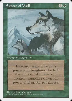 Aspect of Wolf 4th Edition NM Green Rare MAGIC THE GATHERING MTG CARD ABUGames - Image 1