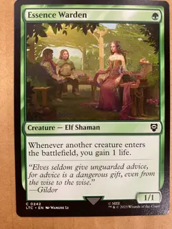 MTG 1x Essence Warden # 242 Commander: Lord of the Rings Magic Gathering x1 NM - Image 1