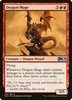 Dragon Mage FOIL Core Set 2020 / M20 NM Red Uncommon MAGIC MTG CARD ABUGames - Image 1