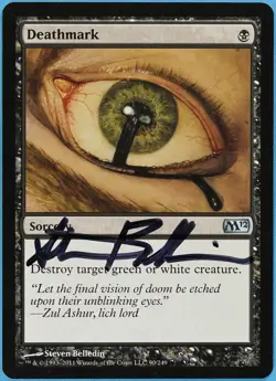Deathmark Magic 2012 / M12 NM Black Uncommon Artist Signed CARD (s1963) ABUGames - Image 1