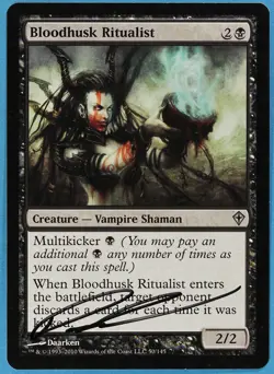 Bloodhusk Ritualist Worldwake NM Uncommon Artist Signed CARD (s4797) ABUGames - Image 1