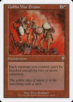 Goblin War Drums 7th Edition PLD Red Uncommon MAGIC GATHERING CARD ABUGames - Image 1