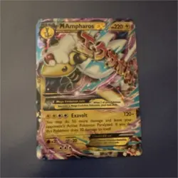 Pokemon MEGA M Ampharos EX Ultra Rare Holo XY Ancient Origins 28/98 TCG Card - Image 1