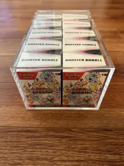 Pokemon Prismatic Evolutions Booster Bundle Lot Of 10 Factory Sealed w/ Acrylic - Image 1