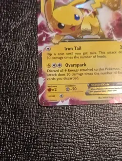 Pokemon Pikachu EX XY84 XY Promo Holo 130 HP Iron Tail Overspark English Card - Image 5