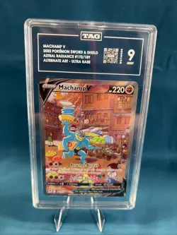 2022 Pokemon SWSH Astral Radiance Machamp V Ultra Rare #172/189 TAG 9 - Image 1