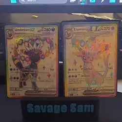 Pokemon TCG - Umbreon ex 176 & Espeon ex 175 Prismatic Evolutions Ultra Rare NM - Image 1