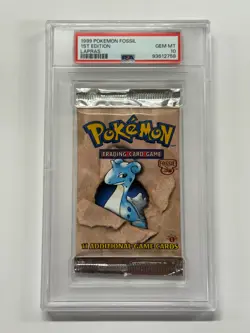 Pokemon Fossil 1st Edition Booster Pack Graded PSA 10 Near Mint - Image 1