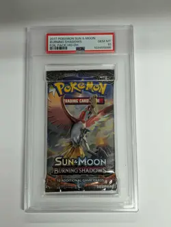 Pokemon Sun and Moon Burning Shadows Booster Pack Graded PSA 10 - Image 1