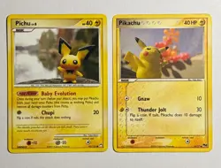Pikachu 16/17 POP Series 2 And Pichu 93/123 Mysterious Treasures MP - Image 1