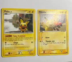 Pikachu 16/17 POP Series 2 And Pichu 93/123 Mysterious Treasures MP - Image 2