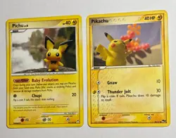 Pikachu 16/17 POP Series 2 And Pichu 93/123 Mysterious Treasures MP - Image 3