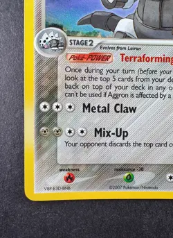 Pokemon Aggron 2007 EX Power Keepers 1/108 Holo STAMPED - Image 4