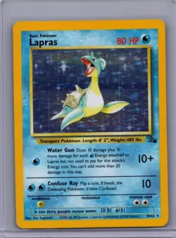 Pokemon Fossil #10/62 Lapras (10) Lightly played - Image 1