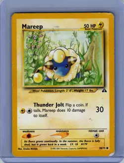 Pokemon Neo Discovery #58/75 Mareep Heavily played - Image 1