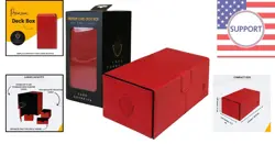 Red PVC-Free Double Deck Box with Magnetic Closure - Ultimate Card Protection - Image 2