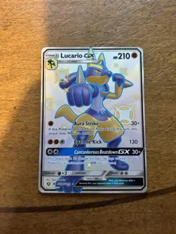 Pokemon TCG Lucario GX Full Art Holo Card SV64/SV94 Shiny Hidden Fates NM - Image 1