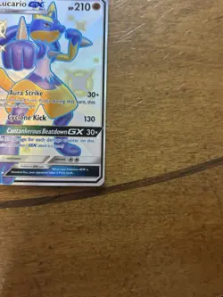 Pokemon TCG Lucario GX Full Art Holo Card SV64/SV94 Shiny Hidden Fates NM - Image 4