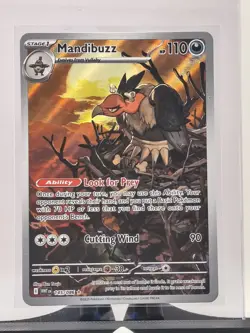 2025 Pokemon TCG White Flare Mandibuzz 145/086 Illustration Rare Pokemon Card NM - Image 2