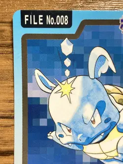 Pokemon Carddass Card Wartortle File No.8 Bandai Pocket Monsters 1997 Japan - Image 3