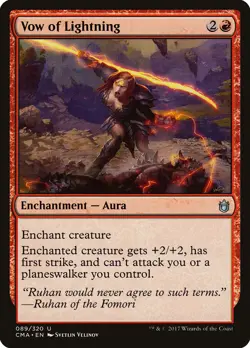 Vow of Lightning Commander Anthology NM Red Uncommon MAGIC MTG CARD ABUGames - Image 1