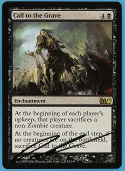 Call to the Grave Magic 2012 / M12 NM Rare Artist Signed CARD (s4791) ABUGames - Image 1