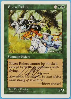 Elven Riders 5th Edition NM Green Uncommon Artist Signed CARD (s2293) ABUGames - Image 1