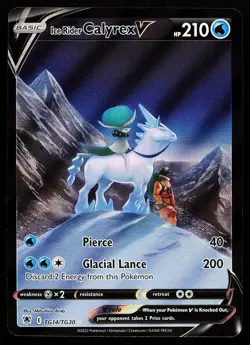 Ice Rider Calyrex V TG14/TG30 Holo Astral Radiance Trainer Gallery Pokemon Card - Image 1