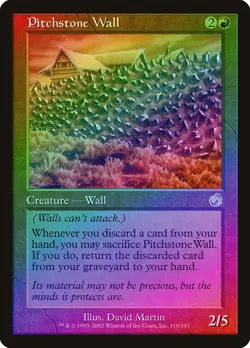 Pitchstone Wall FOIL Torment PLD Red Uncommon MAGIC GATHERING CARD ABUGames - Image 1