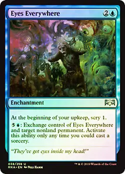 Eyes Everywhere FOIL Ravnica Allegiance PLD Blue Uncommon MTG CARD ABUGames - Image 1