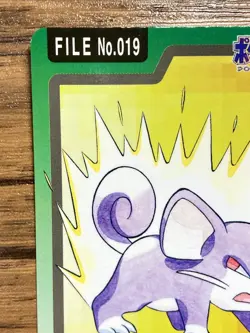Pokemon Carddass Card Rattata File No.19 Bandai Pocket Monsters 1997 Japan - Image 3