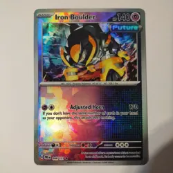 Iron Boulder 046/131 Prismatic Evolutions Pokeball Reverse Holo Pokemon Card NM - Image 1