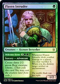 Flaxen Intruder / Welcome Home FOIL Throne of Eldraine NM Uncommon CARD ABUGames - Image 1