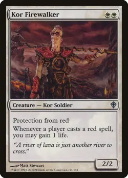 Kor Firewalker Worldwake NM White Uncommon MAGIC THE GATHERING CARD ABUGames - Image 1