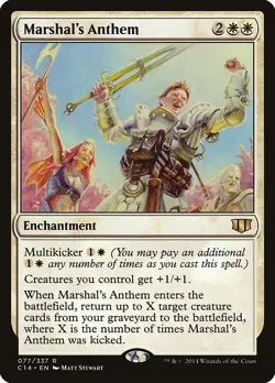 Marshal's Anthem Commander 2014 NM White Rare MAGIC GATHERING CARD ABUGames - Image 1