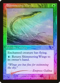 Shimmering Wings FOIL Invasion PLD Blue Common MAGIC GATHERING CARD ABUGames - Image 1