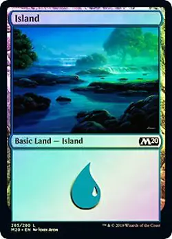 Island (265) FOIL Core Set 2020 / M20 NM Basic Land MAGIC MTG CARD ABUGames - Image 1