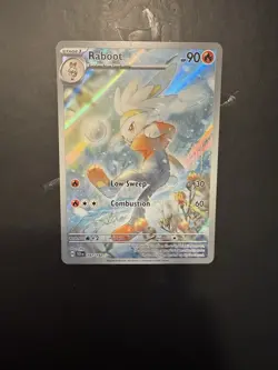 Raboot 147/142 Holo Pokemon Card Scarlet & Violet Rare Full Art NM - Image 1