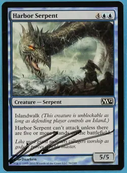 Harbor Serpent Magic 2012 / M12 NM Common Artist Signed CARD (s4770) ABUGames - Image 1