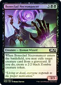 Boneclad Necromancer FOIL Core Set 2020 / M20 NM Black Common MTG CARD ABUGames - Image 1