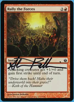 Rally the Forces Mirrodin Besieged NM Common Artist Signed CARD (s2017) ABUGames - Image 1