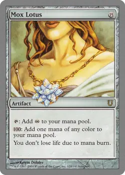 Mox Lotus Unhinged HEAVILY PLD Artifact Rare MAGIC THE GATHERING CARD ABUGames - Image 1