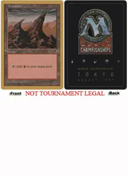 Mountain (Tempest B - Kai Budde - 1999) World Championship NM CARD ABUGames - Image 1